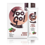 Yoo Go! Shake it! Baltymų gėrimo milteliai su kakava, imbieru ir saldikliu, 175 g 500541
