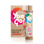 Yoo Go! Beta-glucan Drink Mix (Braškė). Nealkoholinis mažai kalorijų turintis gėrimas su saldikliu, 70 g 500512